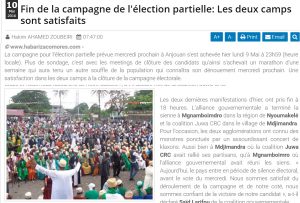 Habari Za Comores 10 5 16
