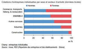 Les créations d'entreprises par secteur d'activité à Mayiotte en 2015