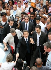 Nicolas Sarkozy en visite à La Réunion (Photo: JIR)