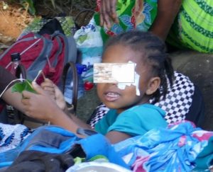 Petite fille blessée