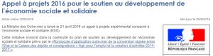 Appel à projets ESS