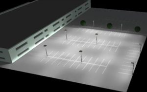 Les simulations pour choisir la bonne hauteur de mat et la puissance d'éclairage convenable