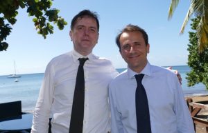 Thibault Lanxade (à doite) relaie la demande de zone franche globale de Thierry Galarme