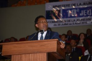 Le discours du président malgache lors de la cérémonie d'ouverture des Jeux de la CJSOI (Photos: Dir Com CD)