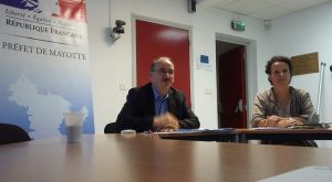Dominique Ledemé et Monique Grimaldi à l'issue de la 2e séquence de travail avec les partenaires sociaux