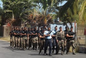 La préparation des réservistes de la gendarmerie pour le défilé du 14 Juillet aux Badamiers hier vendredi