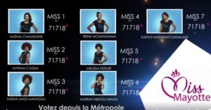 Les candidates à l'élection Miss Mayotte 2017