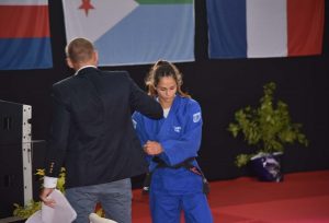 Manon Séguier avec Rudolphe Méchin le coach de la sélection mahoraise