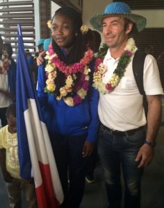 Nasra Ibrahima la médaille d'or mahoraise et David Hervé de la DJSCS chef de délégation