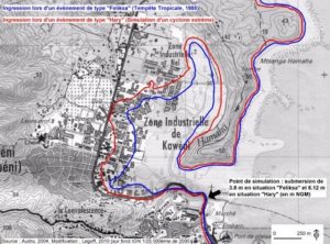 Risque de submersion de Kawéni en cas cyclone ou de forte tempête  (Image: AD3e Conseil)