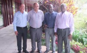 Une rencontre avec la délégation Guyanaise pour Soibahadine Ibrahim Ramadani avant que la Guyane ne prenne la présidence de la conférence des présidents (Photo: CD Mayotte)