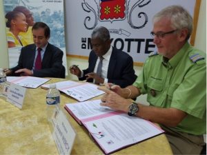 Signature de la convention entre le préfet, le président du conseil départemental et le directeur de l'ONF Mayotte