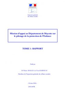 Le rapport de l'IGAS sur la protection de l'enfance à Mayotte