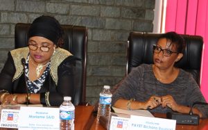 Mariame Said et Bichara Payet vice-présidentes du CD, lors de la réunion du CDHH