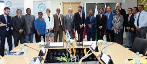 Les membres du consortium METISS qui installera un câble à très haut débit reliant Maurice, La Réunion et Madagascar à l’Afrique du Sud d’ici 2018 (Photo: JIR)