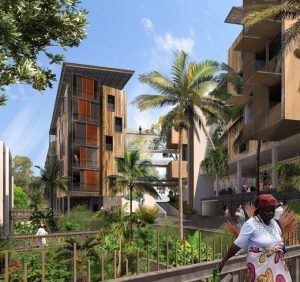 Une des opérations de la ZAC du Soleil levant avec des immeubles en R+5