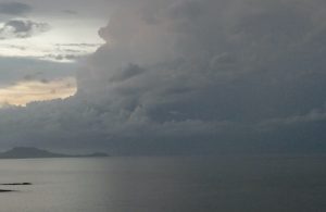 Nuages d'orage hier au soir
