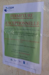 Pancarte grève CSSM