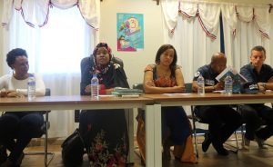 Mariame Hassani (Ambassadeur Mayotte), Stanlati Ali Mzeheme (Citoyenneté, jeunesse et sports), Anfane M'dogo (police municipale) et Mathieu Brousse (Mission sports et culture)