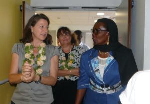Avec Catherine Barbezieux et Zabibou Moedanze, Coordinatrice maïeutique