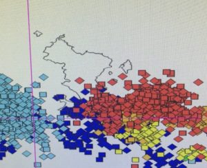 La carte des impacts de foudre dans la nuit du 30 au 31 octobre