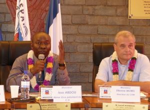 Issa Abdou aux côtés de l'ancien président du CHM Etienne Morel en 2015