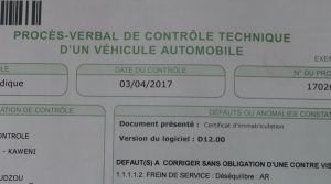 Document contrôle technique