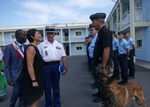 Annick Girardin à la Brigade de gendarmerie de Petite Terre en février dernier