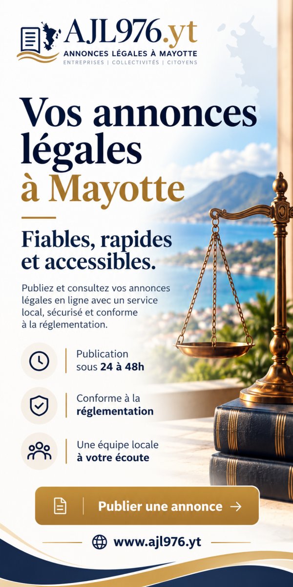 Les annonces légales à Mayotte