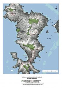 carte géographique de Mayotte répartissant ses massifs forestiers