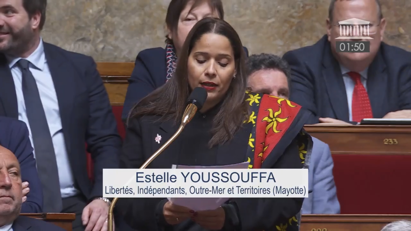 Estelle Youssouffa, Assemblée nationale, droit du sol, Mayotte, Comores, Darmanin, Retailleau