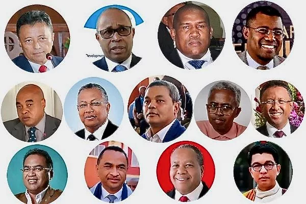 Madagascar, Rajoelina, Onze candidats