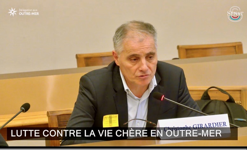 Christophe Girardier, Sénat, Outre-mer, OPMR, Autorité de la concurrence, GBH, Vindémia, La Réunion, Mayotte, Martinique, vie chère