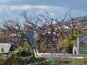 Mayotte, cyclone, jeune, décombres, débris,