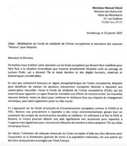 Mayotte, courrier, Valls, reconstruction, Chido,