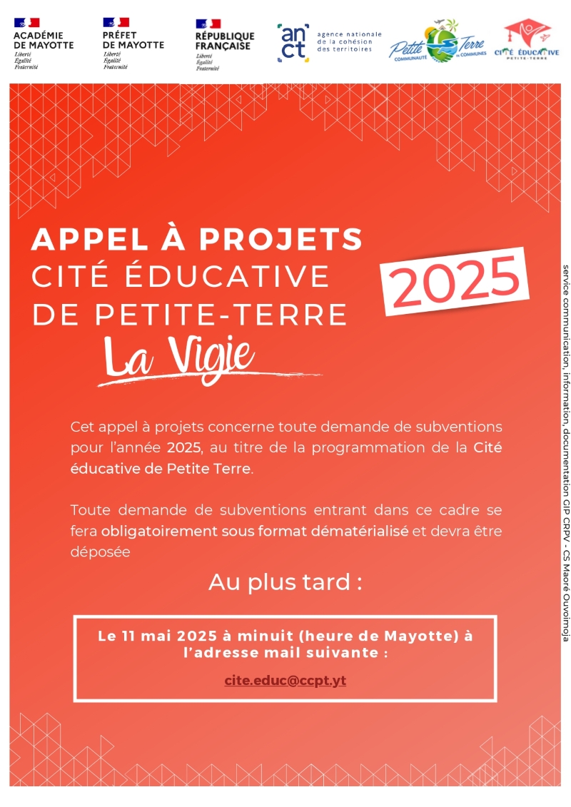 appel à projets, petite-terre, cité éducative, quartier prioritaire