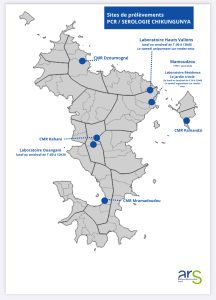 Carte des sites touchés 