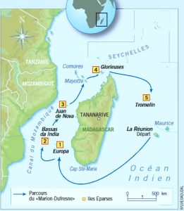 France, îles éparses, Madagascar,