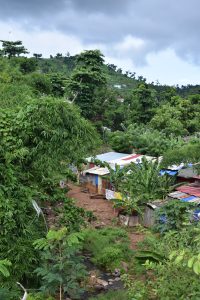 Passamaïnty, Gouloué, quartier, cases, tôle, Mayotte